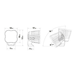 Phare de travail LED Utility 80-HD Lazer Lamps
