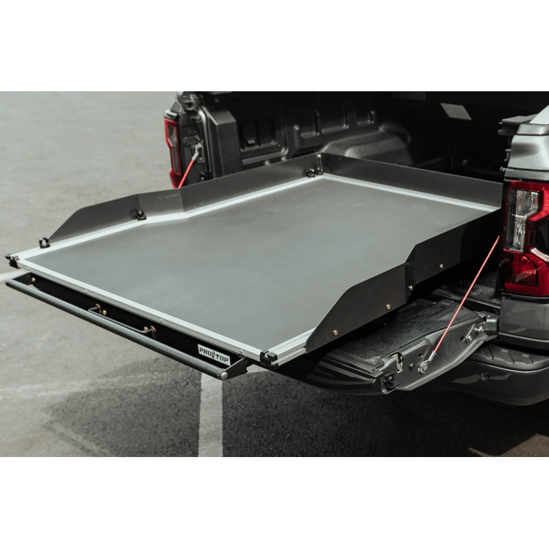 Plateau coulissant aluminium revêtement Rhino Deck Pro//Top Isuzu D-Max 2021-2025 Plateau coulissant aluminium revêtement Rhino Deck Pro//Top Isuzu D-Max 2021-2025
