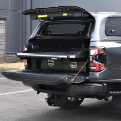 Plateau coulissant + tiroirs revêtement Rhino Deck Pro//Top Ford Ranger Raptor