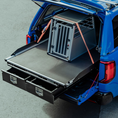 Plateau coulissant + tiroirs revêtement Rhino Deck Pro//Top Amarok 2023-2024