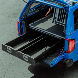 Plateau coulissant + tiroirs revêtement Rhino Deck Pro//Top Amarok 2023-2024