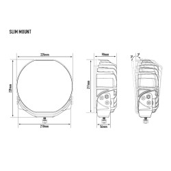 Phare LED Sentinel 9" Elite Lazer Noir