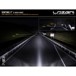 Phare LED Sentinel 9" Lazer Lamps Blanc avec feux de position