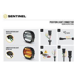 Phare LED Lazer Sentinel 9" Highline avec balise intégrée Noir