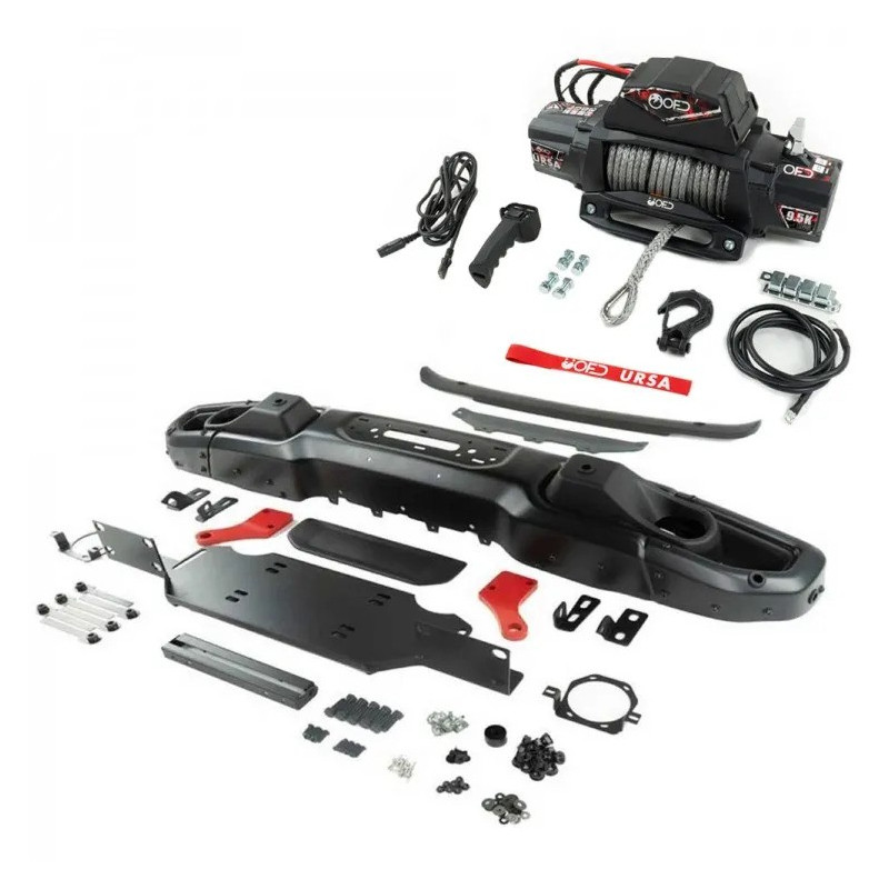 Pare-chocs avant + Treuil 9500 OFD Wrangler JL/Gladiator JT