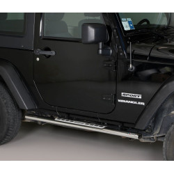 Marchepieds acier ovales Jeep Wrangler JK 2 portes 2007-2017